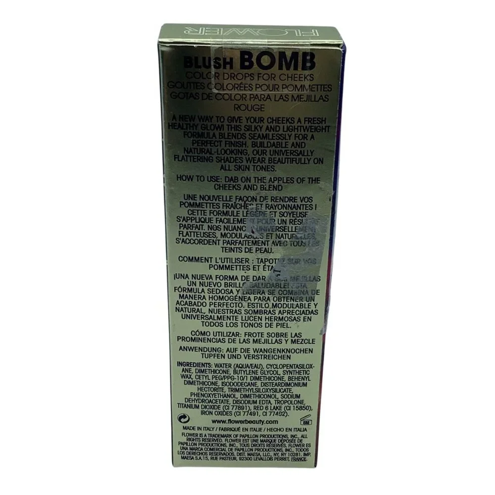 Flower Beauty Blush Bomb Color Drops BB4 Melon 0.3 Fl‎ Oz / 9mL